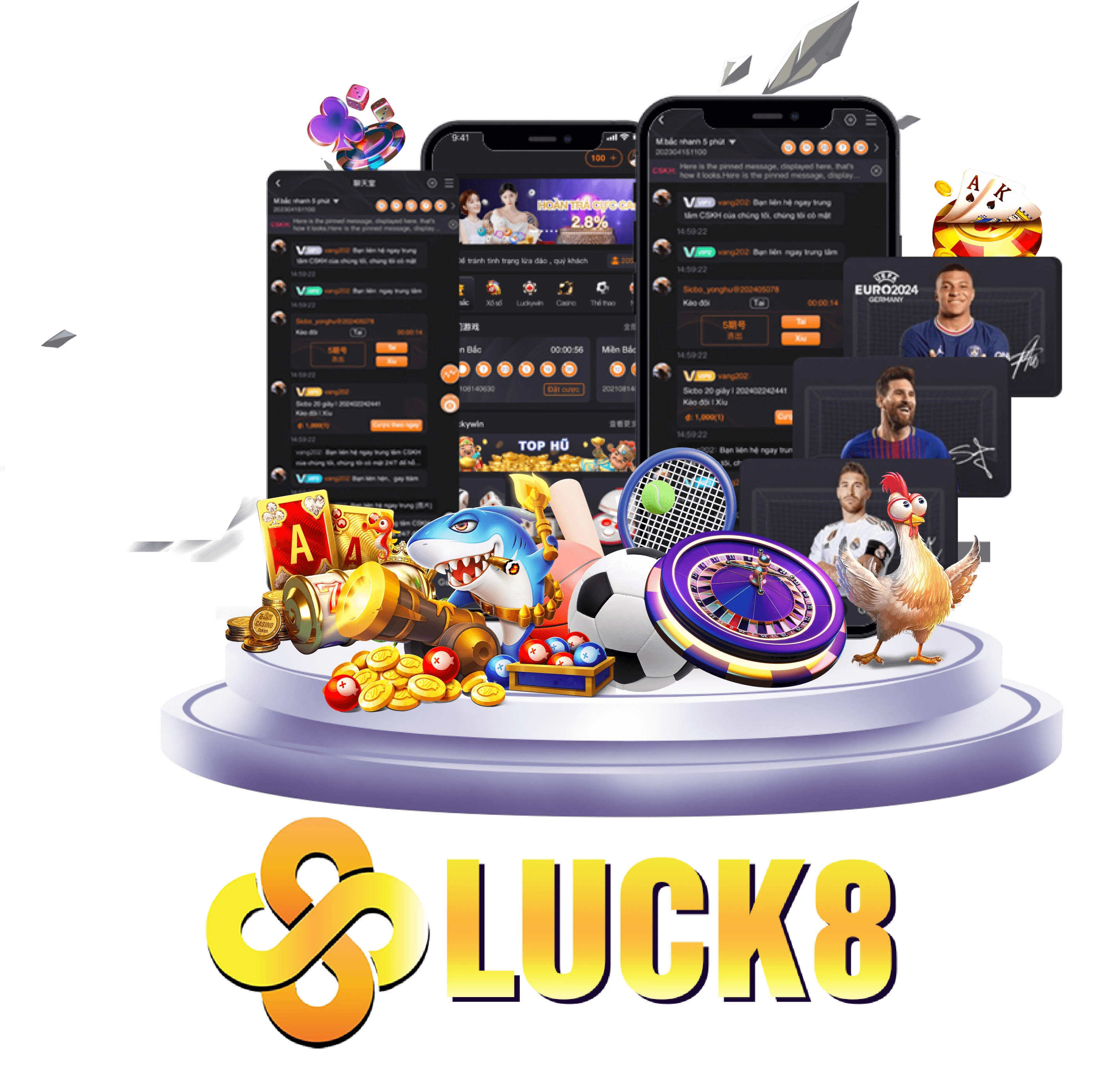 Ứng dụng Luck8 trên điện thoại và máy tính bảng